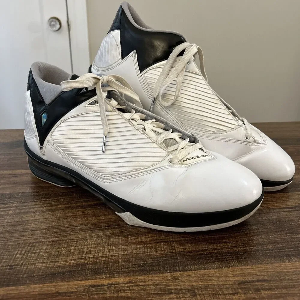 Jordan 2009 White Metallic Silver Men’s‎ Sneakers Shoes Size 17